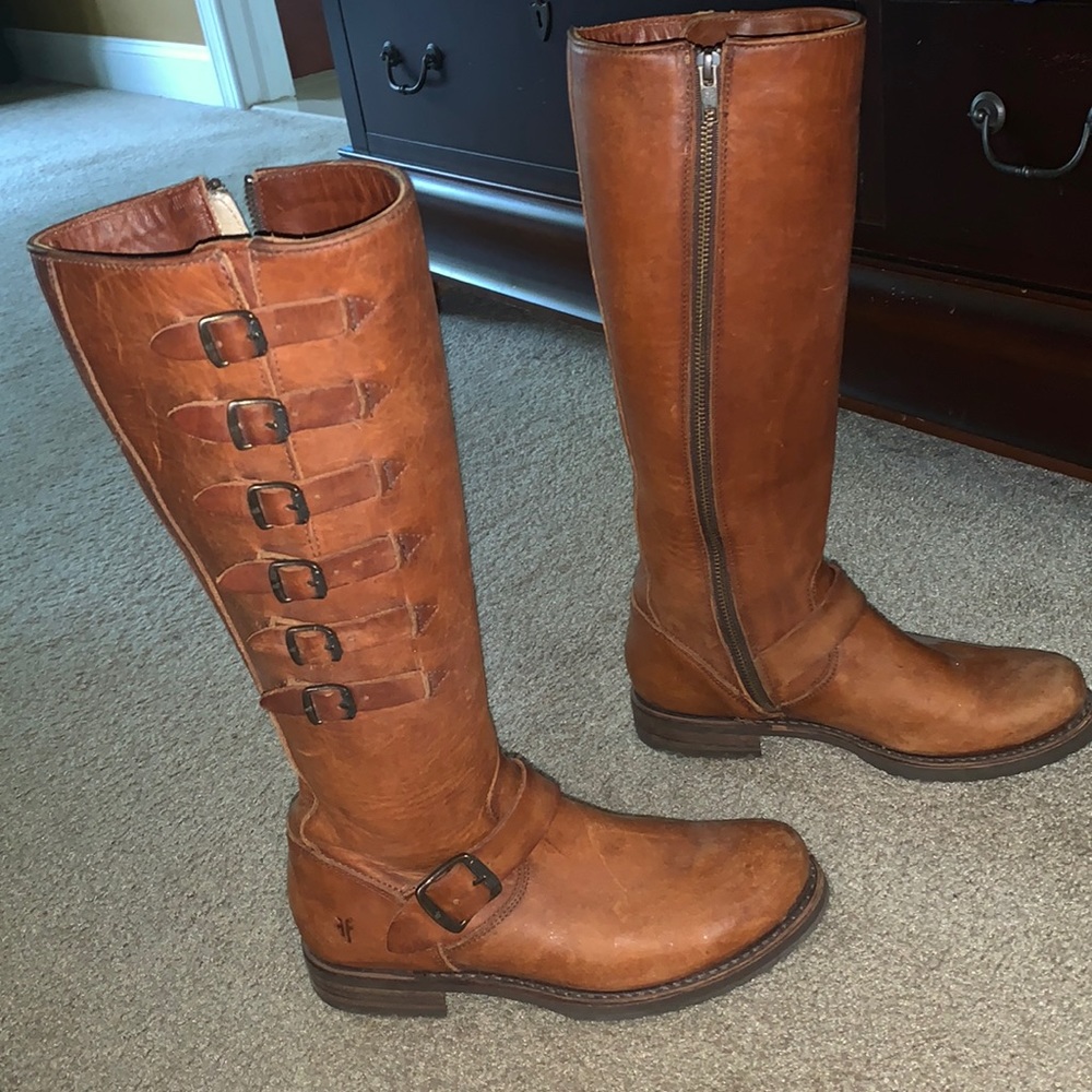 Cognac Frye boots